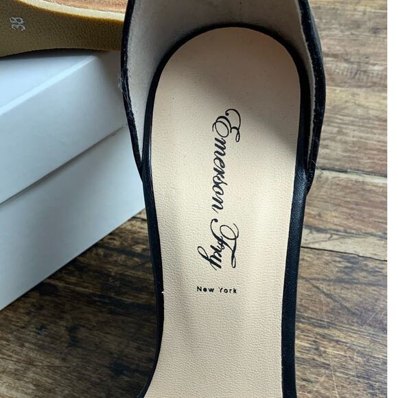 Emerson Fry Black and Brown Wedge Heels - Picture 7 of 7